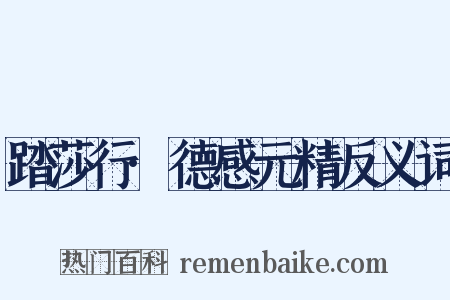 踏莎行·德感元精反义词是什么意思的图片